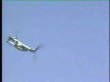 USAF V-22 Osprey video, showing its counter-rotating proprotors in level flight mode