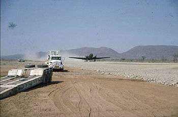 Photograph of the airstrip at Opuwo