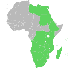  Map of Africa indicating AFTZ members.&nbsp;&nbsp;&nbsp;&nbsp; Member States