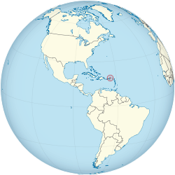 Location of &nbsp;British Virgin Islands&nbsp;&nbsp;(circled in red)in the Caribbean&nbsp;&nbsp;(light yellow)
