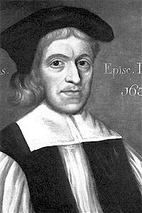 An engraving of a middle-aged white man in clerical robes and cap.