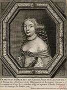 Drawing of Françoise Madeleine d'Orléans, daughter of Gaston of France and Marguerite of Lorraine by Baltazar Moncornet.jpg