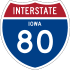 Interstate 80 (Iowa) route marker