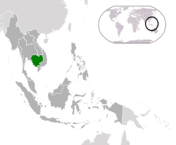 Location of &nbsp;Cambodia&nbsp;&nbsp;(green)in ASEAN&nbsp;&nbsp;(dark grey)&nbsp; –&nbsp; [Legend]