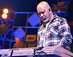 Loy Mendonsa performing with Shankar-Ehsaan-Loy trio at Idea Rocks India concert at NICE Grounds in Bangalore, India. (photo - Jim Ankan Deka)