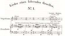 Three staves of printed music showing the vocal line and the piano accompaniment of the first few bars