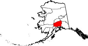 State map highlighting Matanuska-Susitna Borough