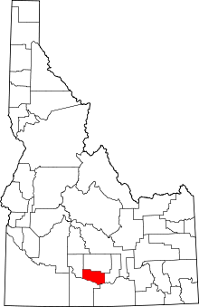 Map of Idaho highlighting Jerome County