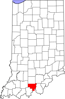 State map highlighting Crawford County