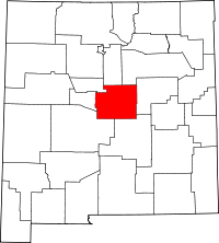 Map of New Mexico highlighting Torrance County
