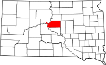 Map of South Dakota highlighting Sully County