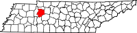 State map highlighting Humphreys County