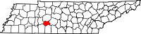 Map of Tennessee highlighting Lewis County