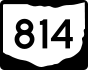 State Route 814 marker