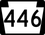 PA Route 446 marker
