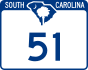 SC Highway 51 marker