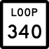 State Highway Loop 340 marker