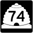 State Route 74 marker