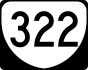 State Route 322 marker