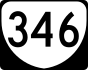 State Route 346 marker