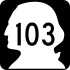 State Route 103 marker