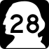 State Route 28 marker