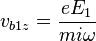 v_{b1z} = \frac{e E_1}{m i \omega }
